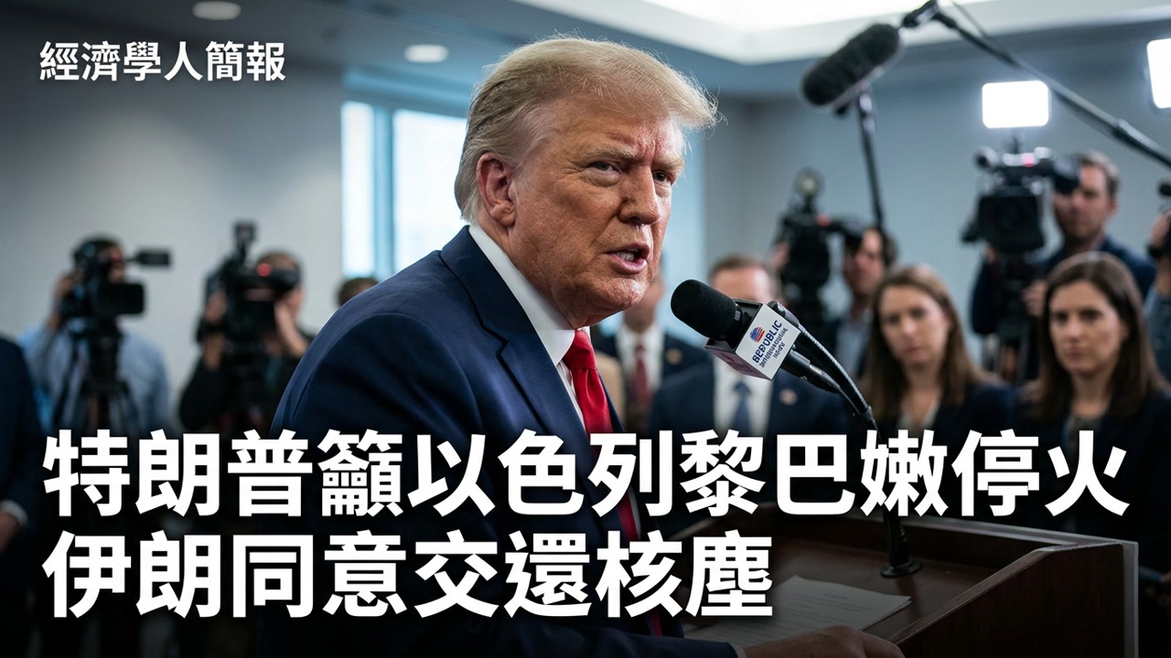 美國總統特朗普宣佈以色列與黎巴嫩之間將實施為…